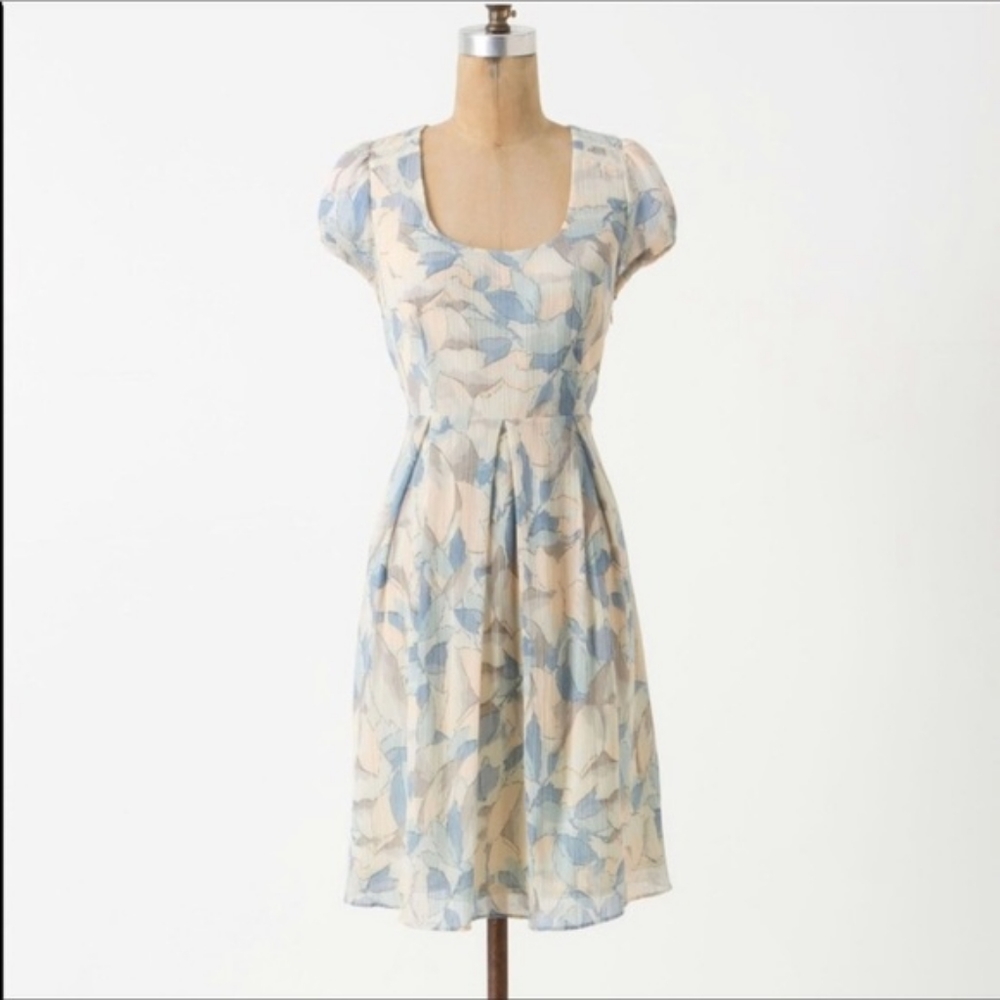 Anthropologie Montserrat Silk Dress Sz 4